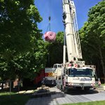 13 ton scanner winched in by crane to university imaging centre
