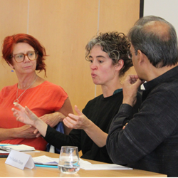 A panel of speakers in discussion at the Rethinking global health event in June 2024