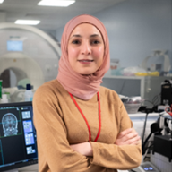 A photo of Samira Bouyagoub in the clinical images sciences centre at bsms